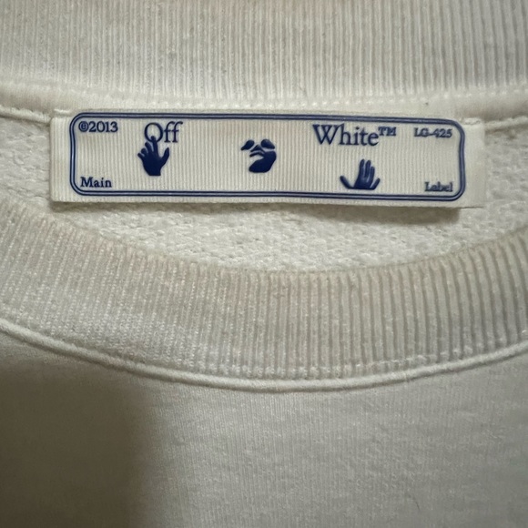 OFF WHITE CARAVAGGIO CREW NECK Size M ✅ - Picture 3 of 6